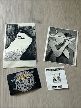 Black & White Mental Health Art Print Set